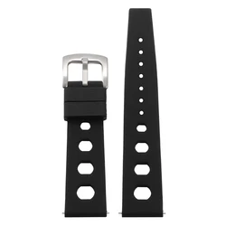 Silicone Quick Release Tropical Diving Watch Strap - 20mm (Black)
