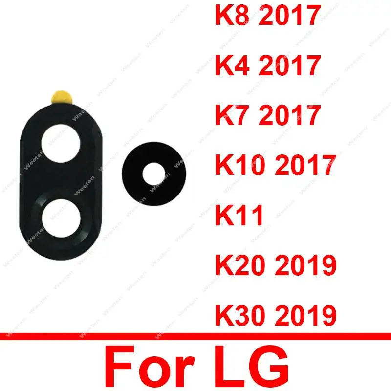 Vetro Dell'Obiettivo Della Fotocamera Posteriore Per Lg K4 K7 K8 K10 2017 K11 K20 K30 2019 Coperchio In Vetro Della Fotocamera Principale Posteriore C