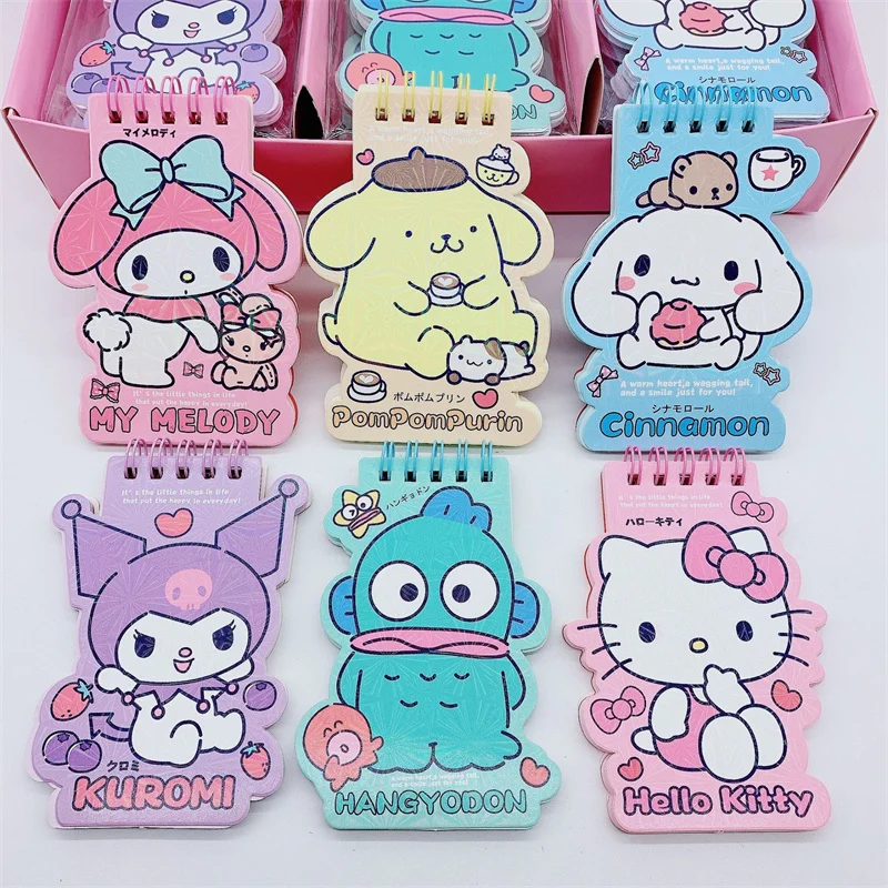 

12pcs/lot Sanrio Kuromi Melody Cinnamoroll Coil Notebook Cute Portable Note Book Diary Planner Stationery Gift School Supplies