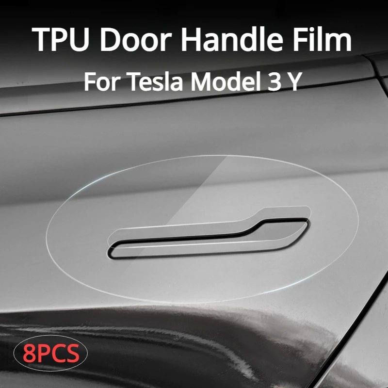 For Tesla Model 3 Y Door Handle Film TPU Transparent Door Handle Scratch Protector Inverted Door Handle Paint Protective Film