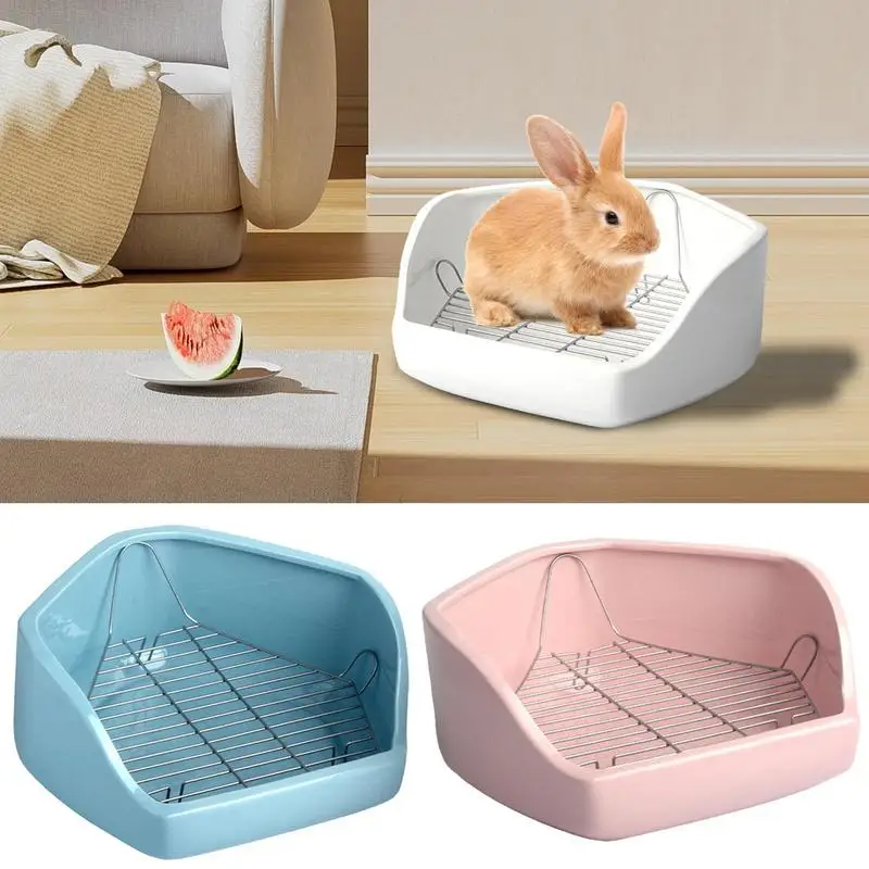 

Контейнер для наполнителя морской свиньи, портативный лоток для наполнителя для мелких животных, многоразовый, для домашних животных, Пятиугольный уголок, бокс для наполнителя, аксессуары для домашних животных