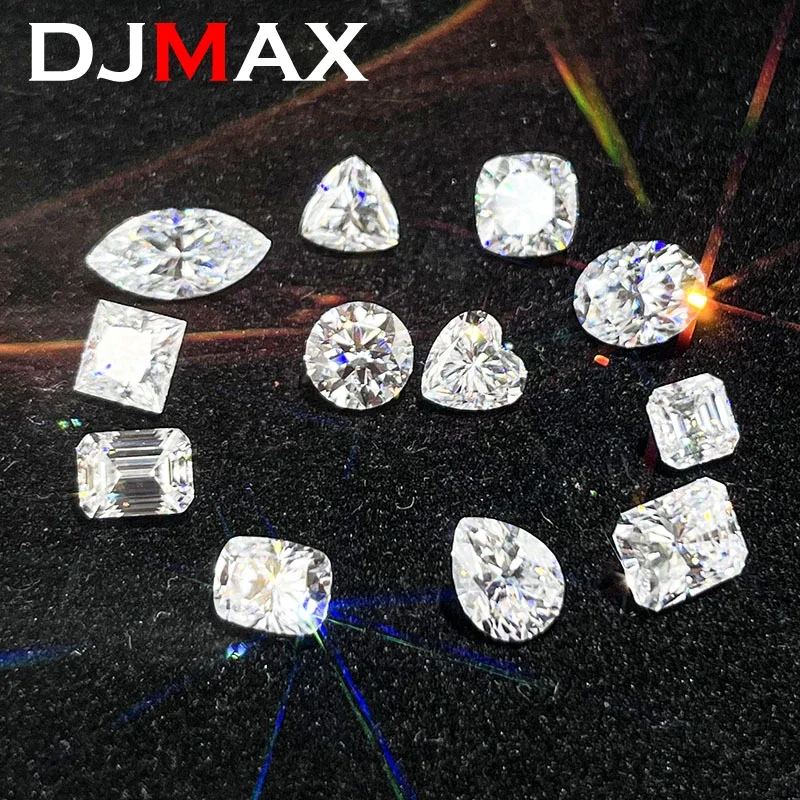 D Color Super White Moissanite Diamond Round / Oval / Pear / Radiant / Emerald / Heart / Princess / Cushion / Asscher / Triangle 2