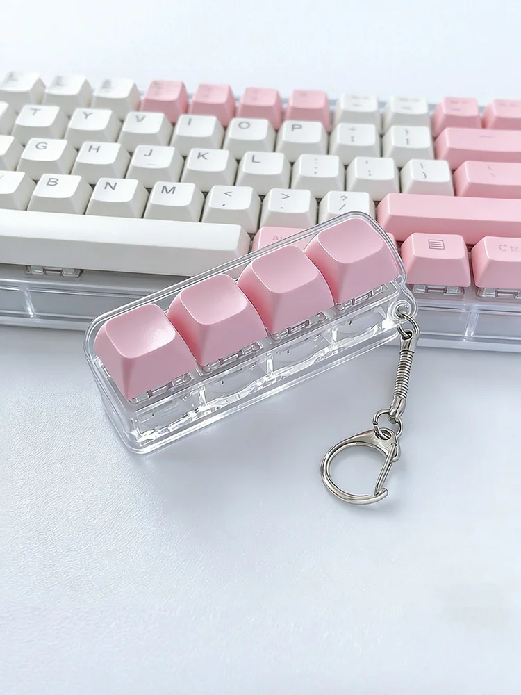 Neuer 3-Tasten-Finger-Tastatur-Schlüsselanhänger zur Stresslinderung, Fidget-Spielzeug, Klicker-Gadget für Erwachsene – Detail 7