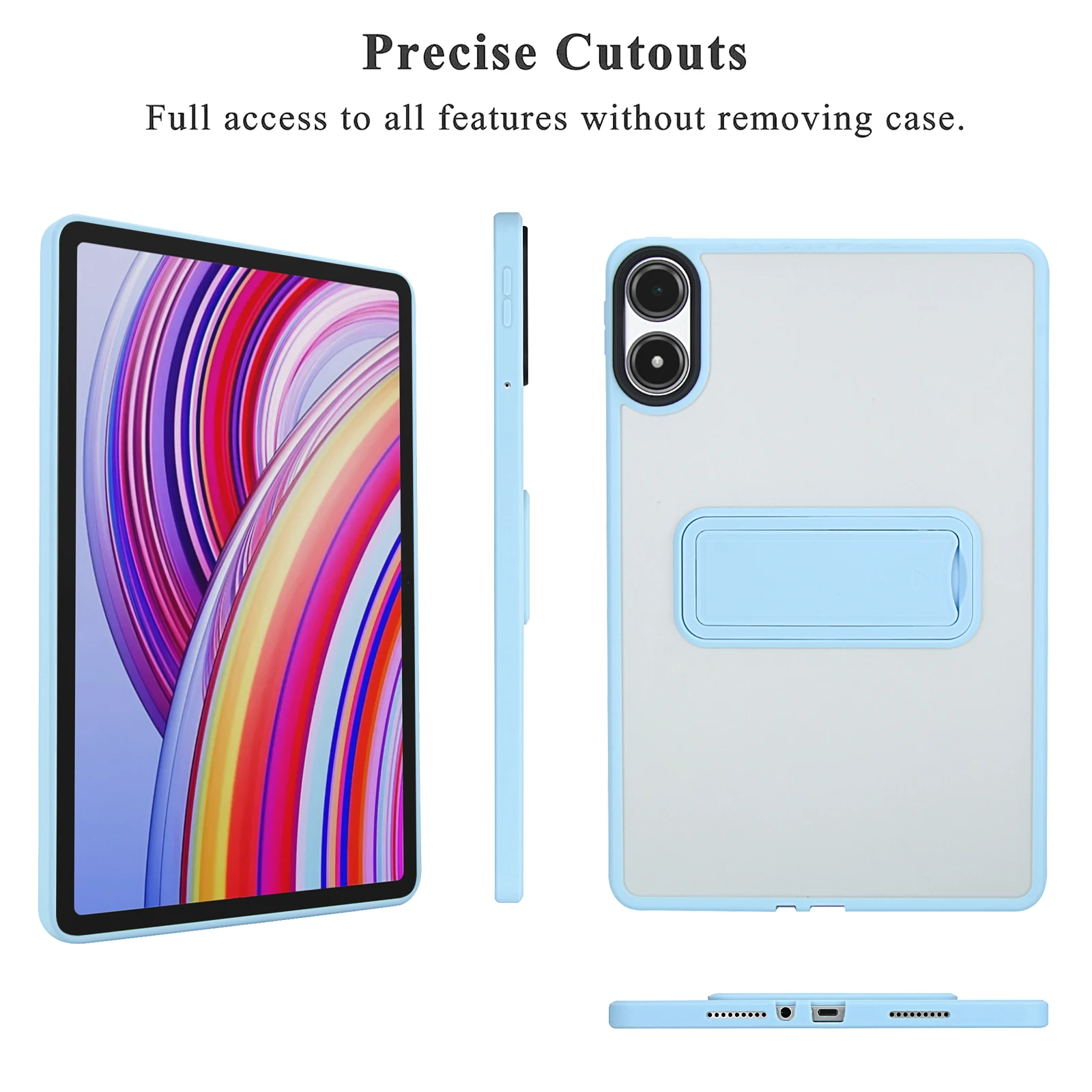 Enhanced Protective Case with Stand Holder for Tablets - Durable PC+TPU Cover