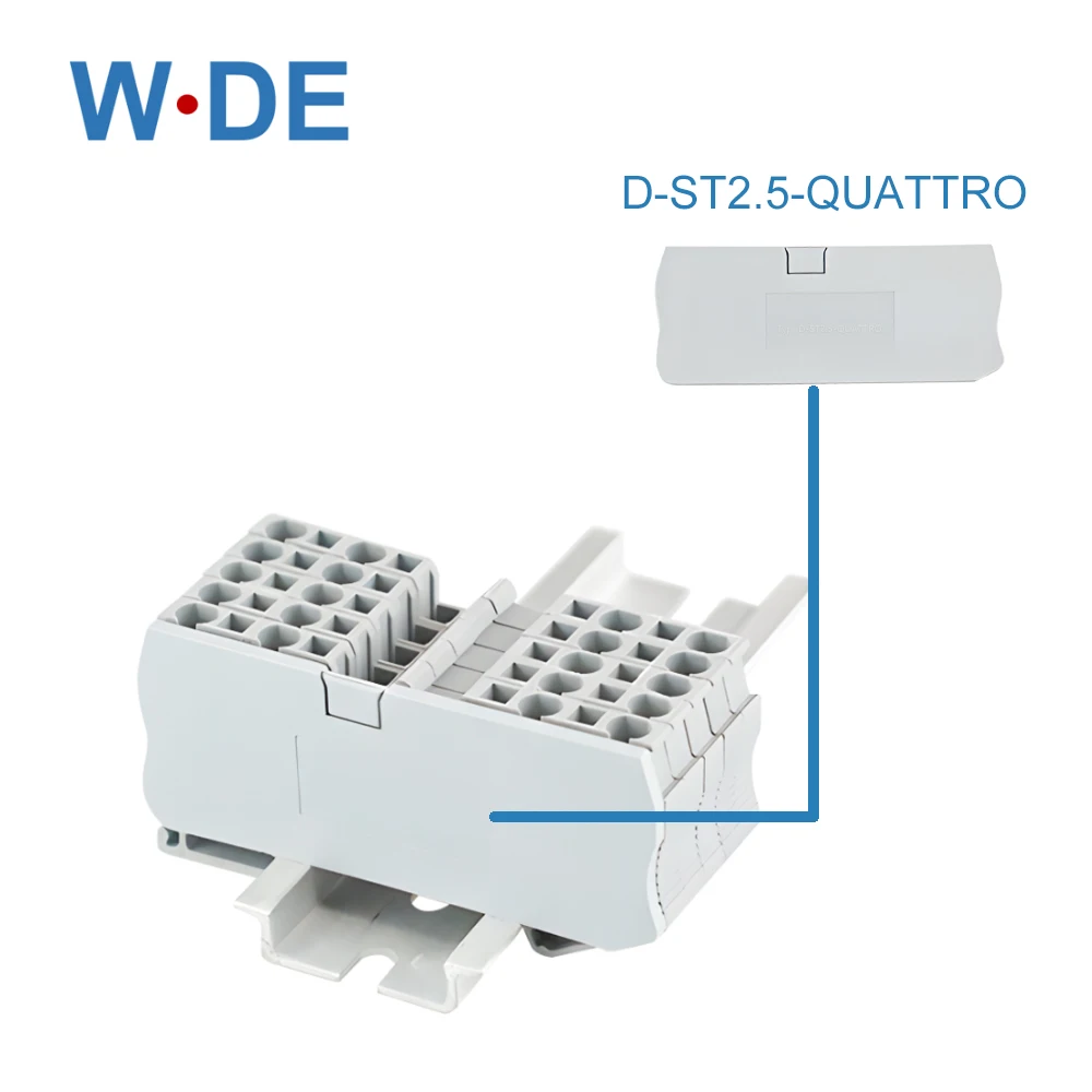 1 Piece D-ST2.5-QUATTRO End Cover For ST2.5-QUATTRO Din Rail Terminal Blocks End Cover Plate din rail terminal block