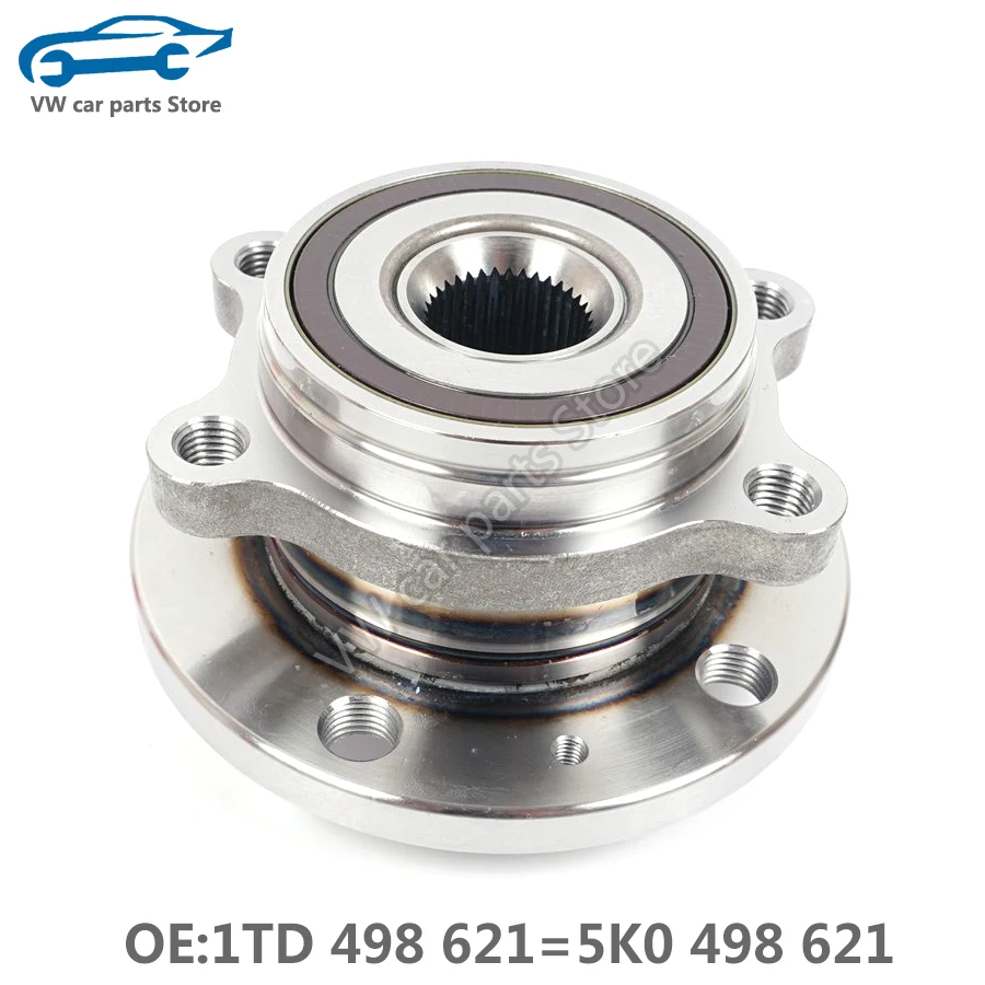 5K0498621 1CPS Front Wheel Hub Bearing Assembly For VW PQ35 Golf MK5 MK6 Jetta GTI Scirocco Tiguan EOS Passat B7 CC 1T0 498 621