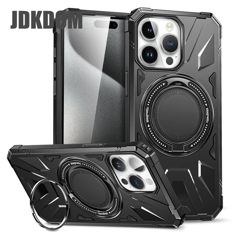 Shockproof Magnetic Ring Stand Case with Bracket Cover