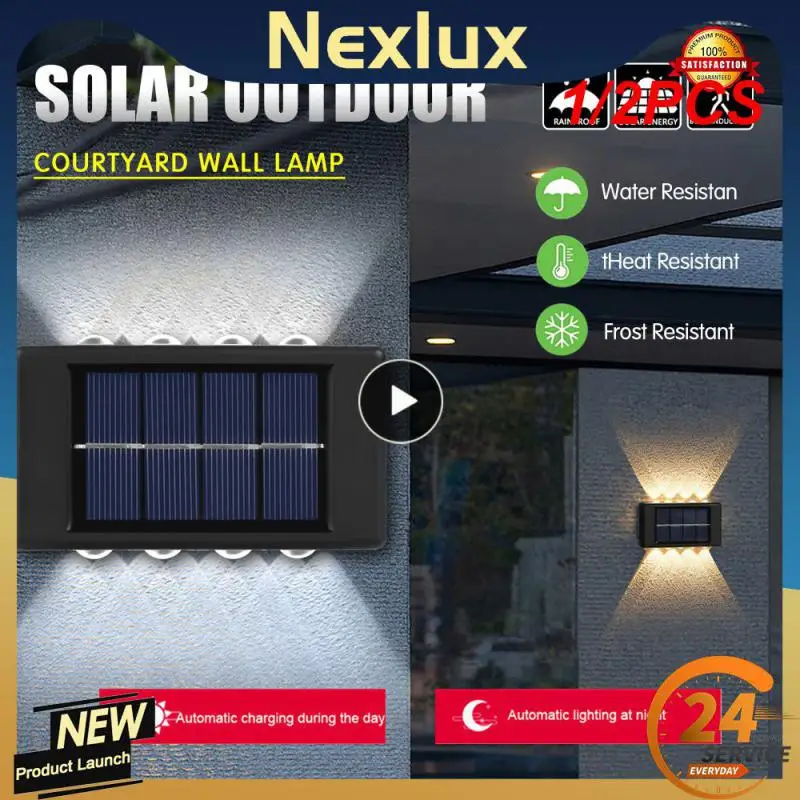 

1/2PCS Solar Light Waterproof Solar Led Light Outdoor Sunlight Lamp for Garden Street Landscape Balcony Decor Solar Wall Lamp