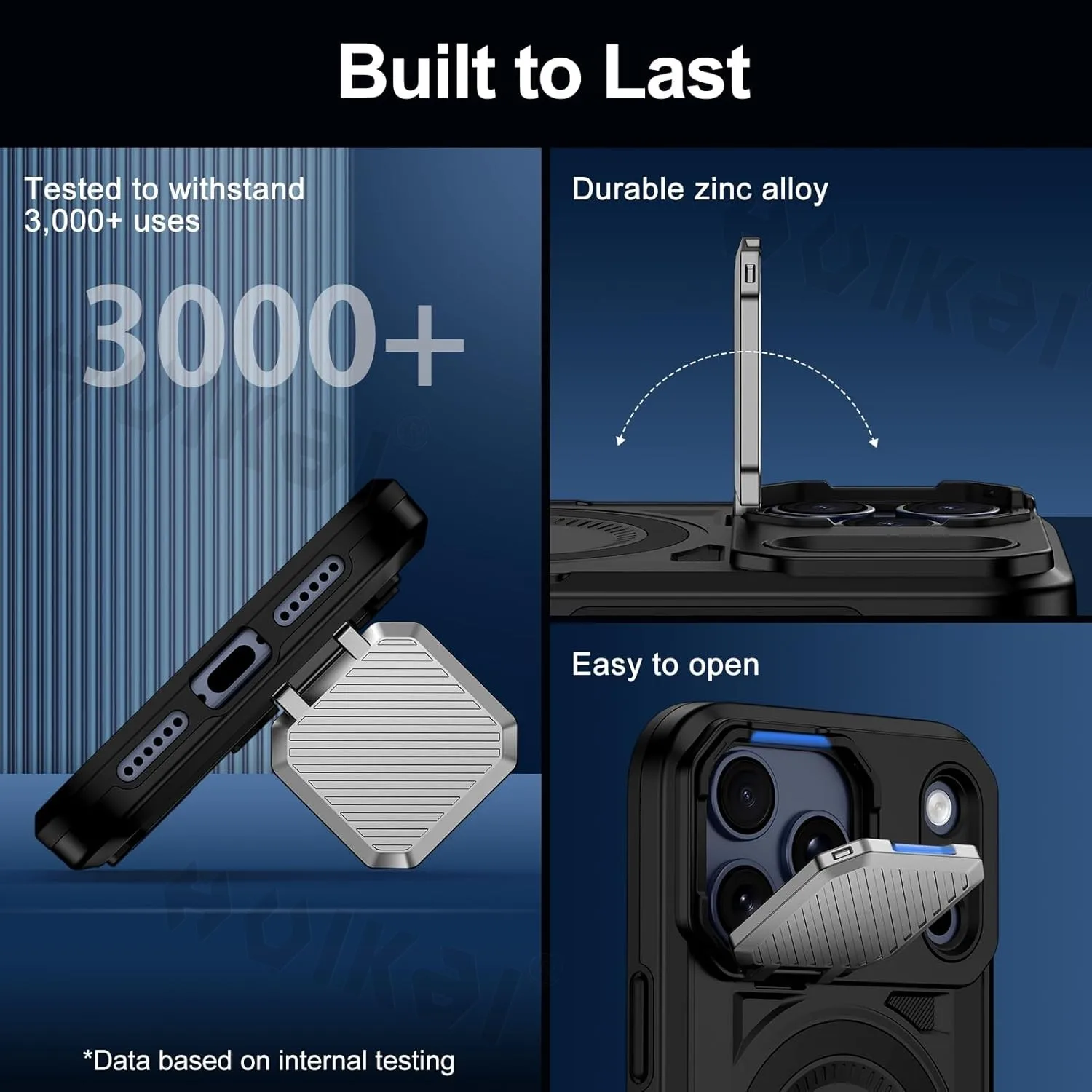Magnetic Camera Protective Case with Kickstand and Impact Resistance