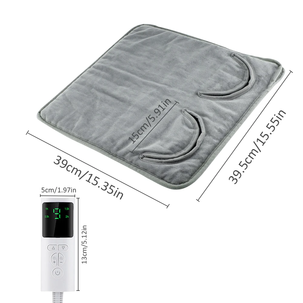 Electric Foot Heating Pad Washable Feet Warmer Household Soft Plush Thermal Blanket Foot Warming Mat for Home Office Bedroom