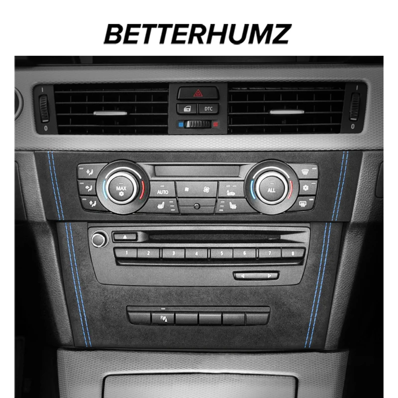 Alcantara Center Console CD Panel Trim Stickers for BMW E92 E90 E93 Series 3 Car Interior Tuning car interior trim