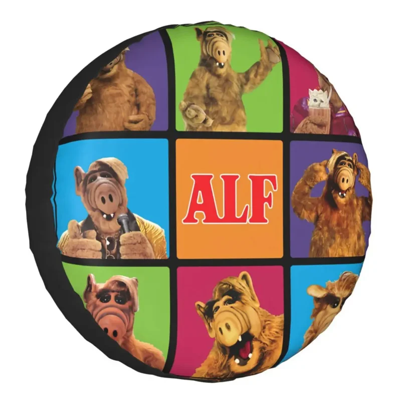 

Alf Squares Si Fi-Furry Alien Fun Spare Wheel Tire Cover Case for Jeep Pajero Gordon Shumway Vehicle Accessories 14" 15" 16" 17"