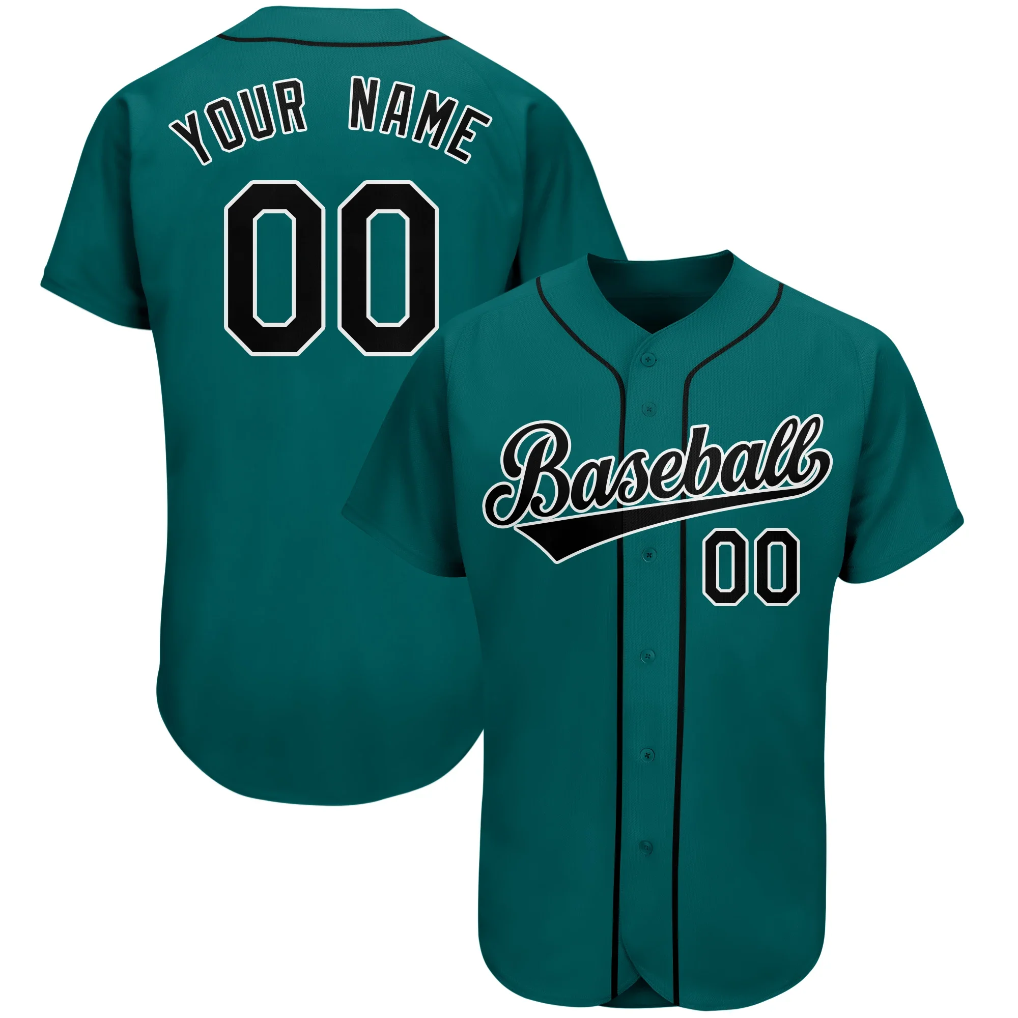 Baseball Jersey Full Sublimated Team Name/Numbers Make Your Own Softball V-neck Shirts for Men/Kids Outdoor Game Big size