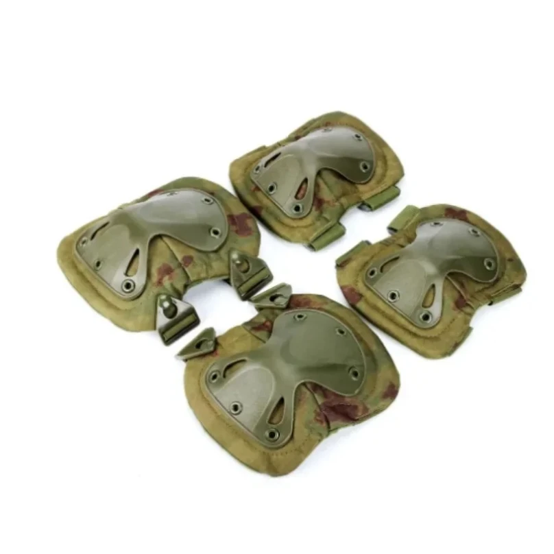 Protective Gear Set 4Pcs Knee Pad Elbow CS Protector Army Outdoor Sport Hunting Knee Protective Pads