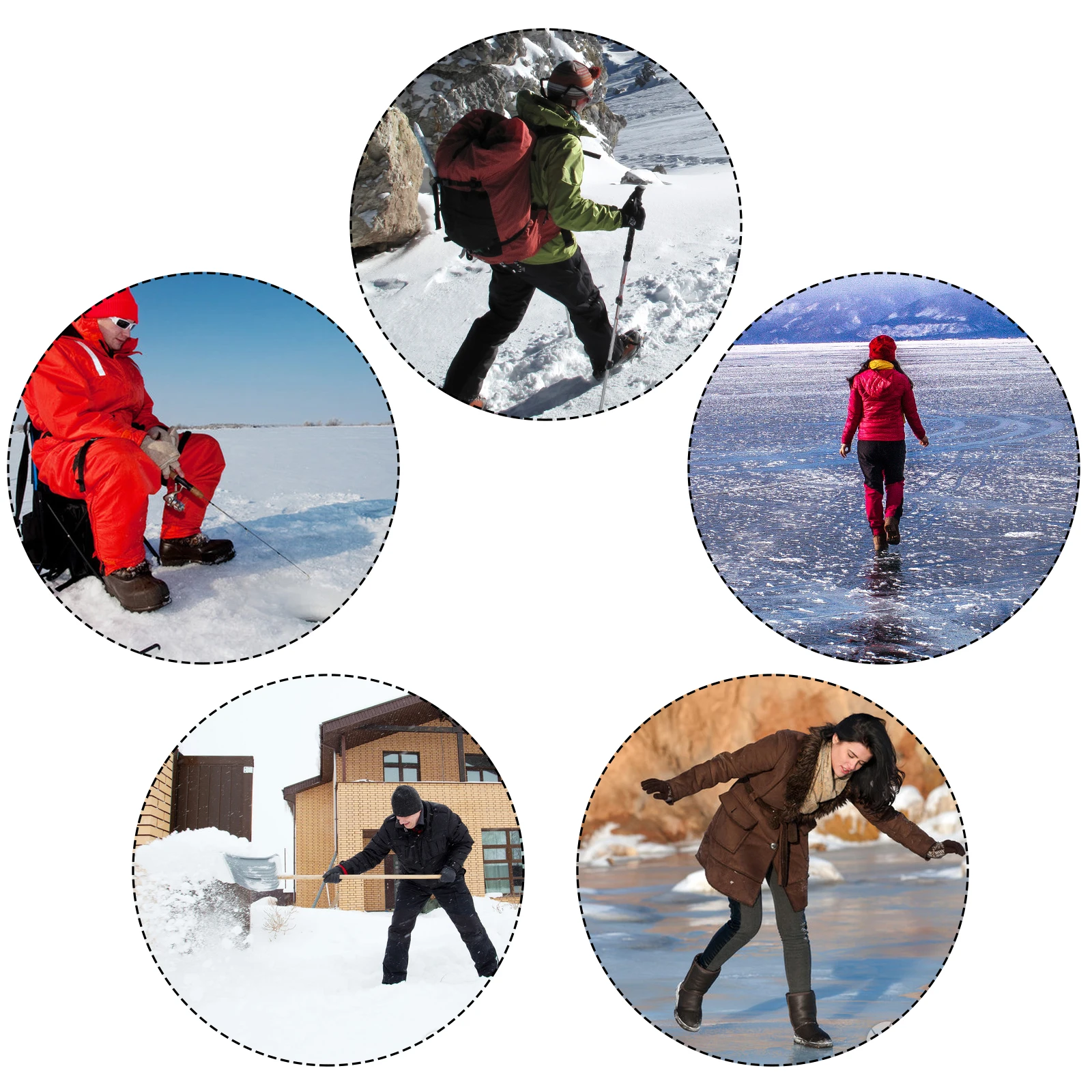 Stainless Steel Ice Snow Grips Traction Cleats for Hiking and Climbing