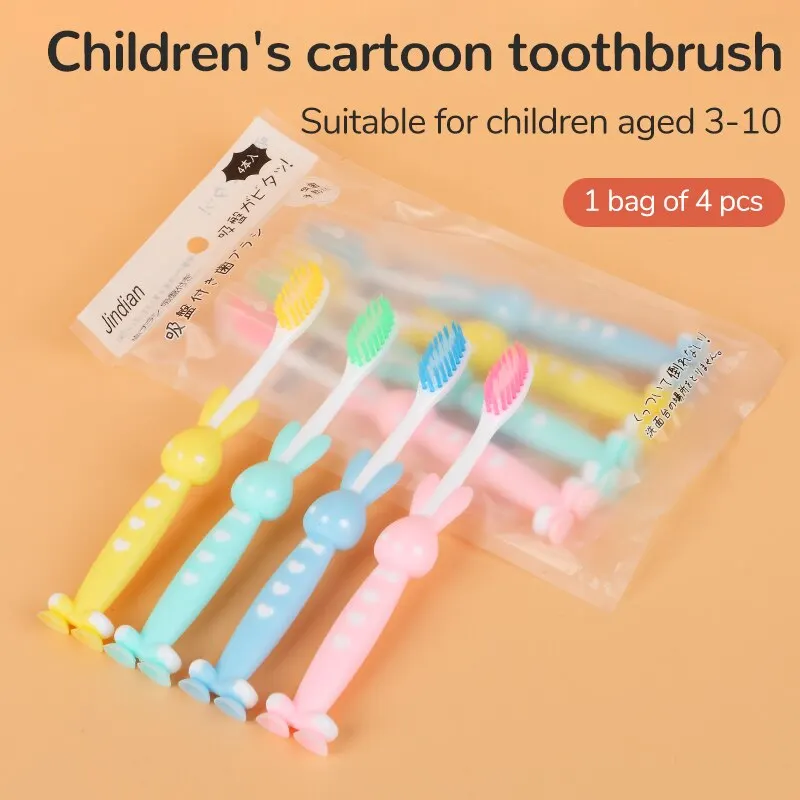 Baby Toothbrush Cartoon Children Toothbrush Manual Extra Soft Bristles Deep Cleaning Oral Care
