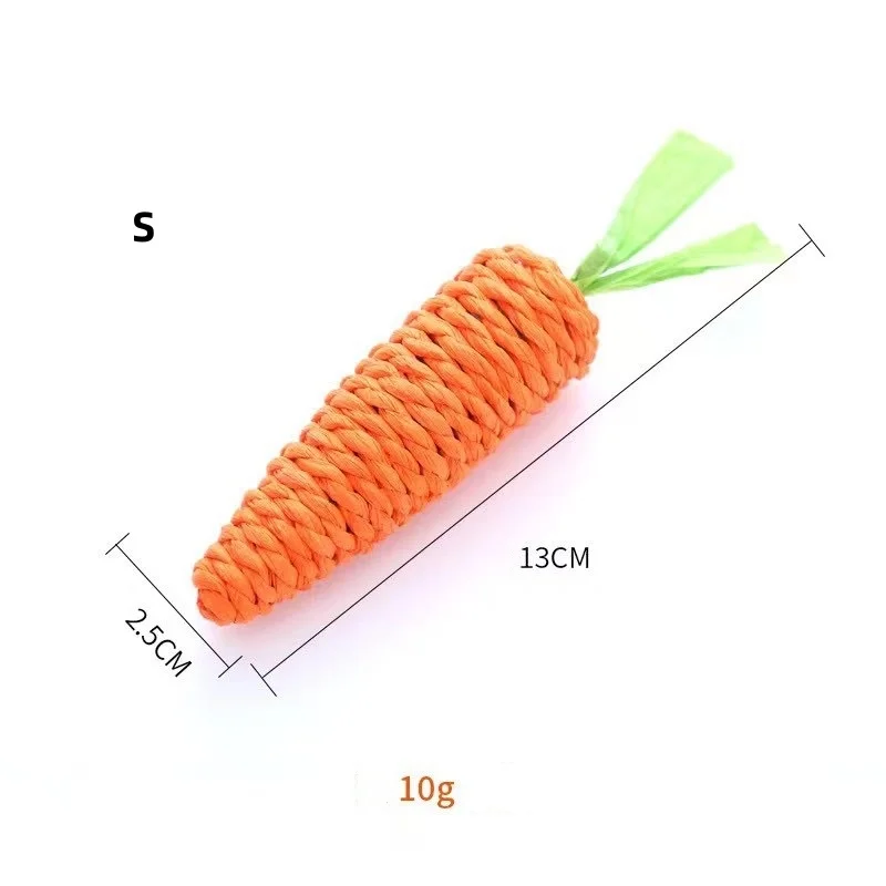 Interactive Carrot Cat Toy With Bell For Teeth Cleaning & Chewing_voghion.com