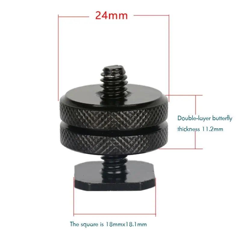 Flash Holder Tripod Mount Adapter Camera Hot Shoe Mount Adapter 1/4 Screw Hot Shoe Adapter Flash Mount with Locking Disk for DSLR Camera Flash Light Umbrella