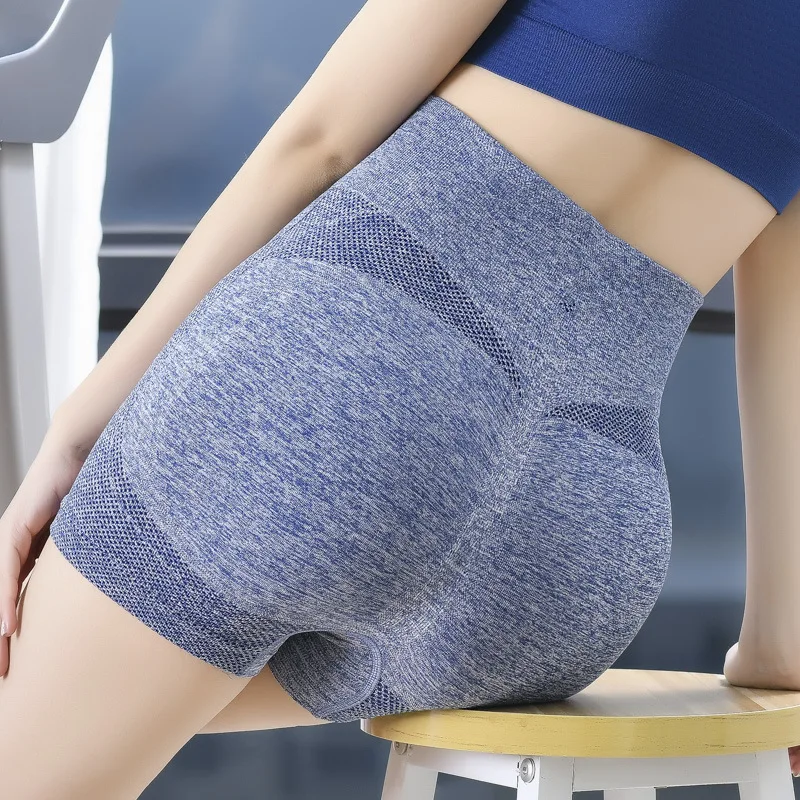 Women's Yoga Shorts Smile-smiling Peach-shaped Sports Shorts High-strength Quick-drying Seamless High-waist Tight M/L