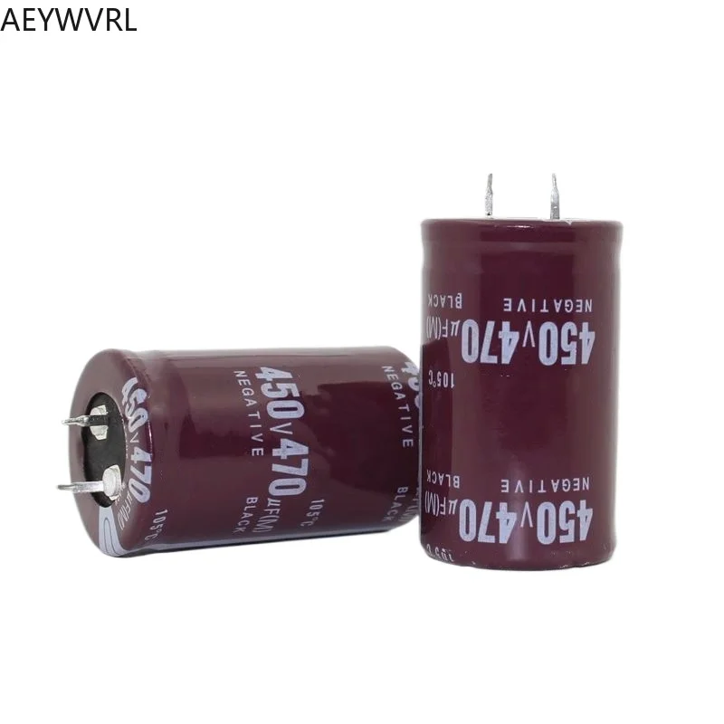 2 Condensatori Elettrolitici 470uF 450V 35x50mm – Alluminio, Passo Radiale, ±20% - Foto 2