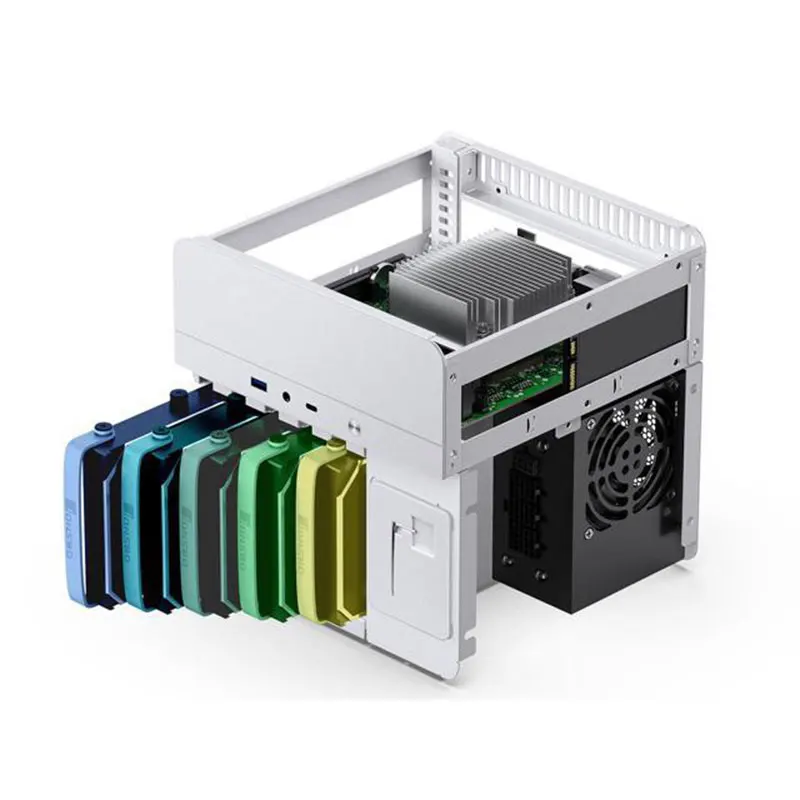 Mini ITX Desktop Case JONSBO N2 ITX Mini NAS Server Small All-In-One Aluminum Portable 5 Hard Disk Location