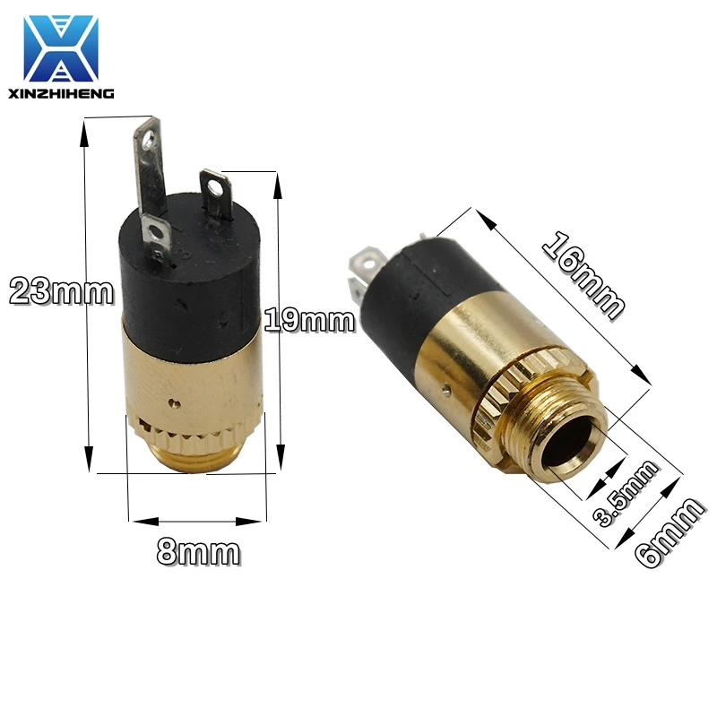 5개 3.5mm 실린더형 소켓 PJ-392 스테레오 암컷 잭 (나사 포함), 오디오/비디오 헤드폰 커넥터 PJ392 도금.