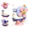 High Chair Toys Baby Rattles Snail Windmill Shape Toddler Bath Toy Rotatable Pullback Car removable Suction Cup Spinner Toys 1