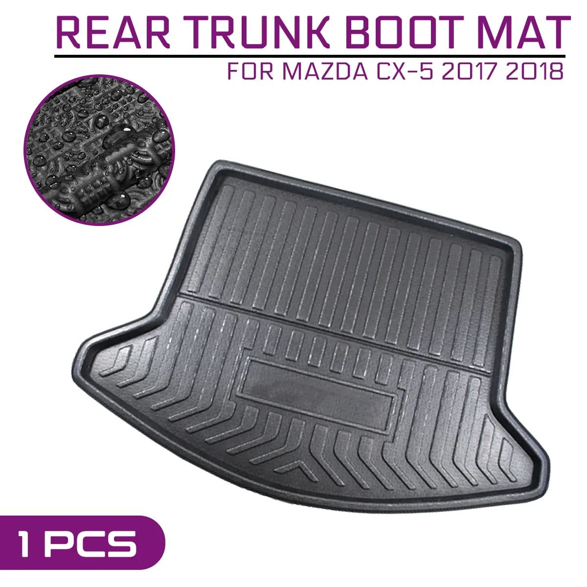 

Car Carpet Rear Trunk Anti-mud Cover For Mazda CX-5 2017 2018 Floor Mat