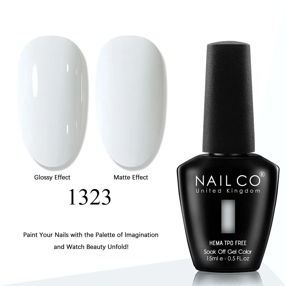 NAILCO Gel Nail Polish Pink Collection - 15ml Glitter & Nude UV LED Gel Varnish Set
