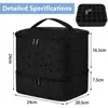 30 Grids Nail Organizer Makeup Bag Cosmetic Manicure Case Professional Double Layer Design Nail Polish Gel Handbag with Handle 6