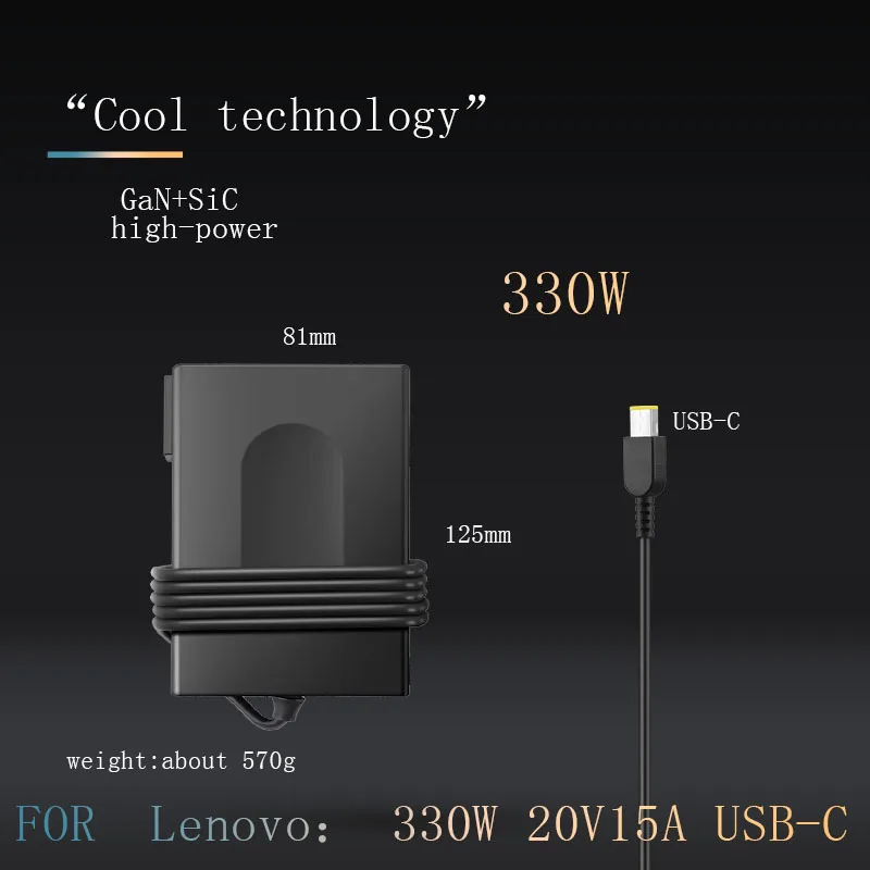 Anshu Portable Adaptor 300W 20V 15A GaN Charger USB Slim High Power AC