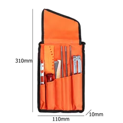 Professional Chainsaw Sharpening Kit with Hardwood Handle and Assorted Files - 10/11/12 Piece Set (10 Pcs)