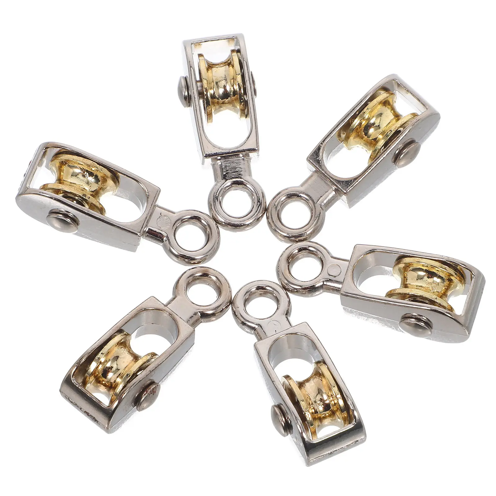 6Pcs 금속 고정 풀리 단일 휠 36Mm 과학 실험 키트 물리학 교실 장비 물리학 교육 도구