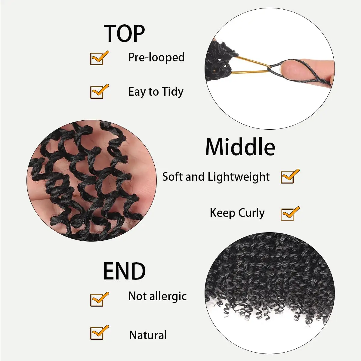 LUPU Synthetic Short Yanky Twist Crochet Hair 8 Inch 8 Packs Prelooped Crochet Hair For Women Braiding Passion Twist Crochet