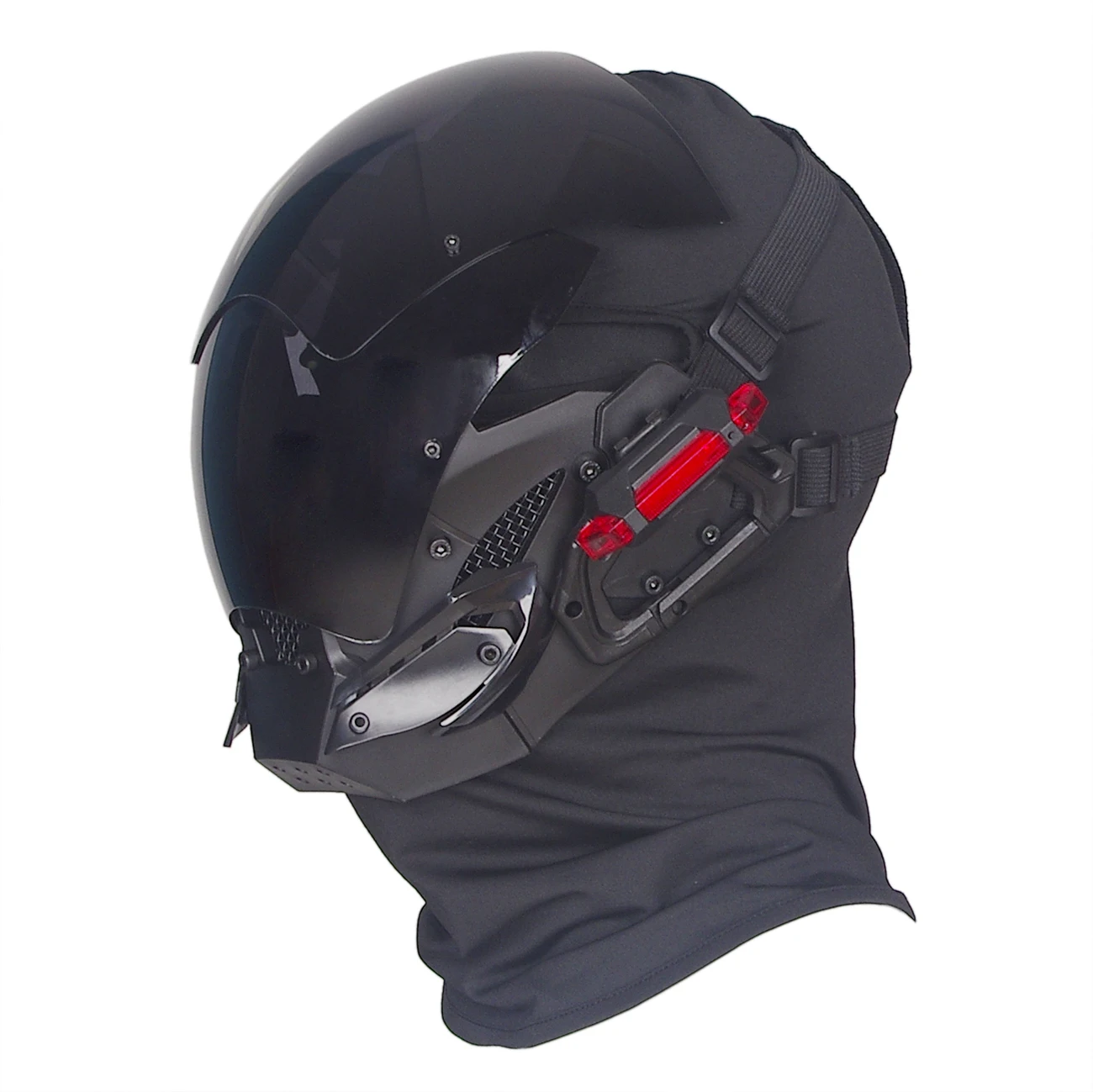 

Personalized LED Light CyberPunk Mask Helmet Cosplay Fit Airsoft COOLPLAY Party Music Festival Halloween Props Free Balaclava