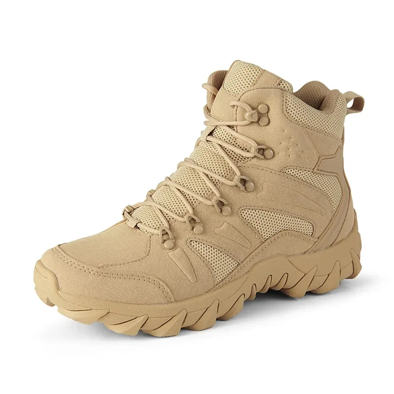 Men Boots Outdoor Combat Ankle Boot Tactical Boots for Man Anti-Slip Motocycle Boots Climbing Hiking Shoes Boots