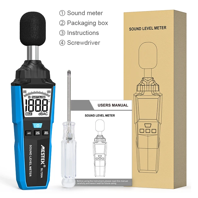 A/C Fast/Slow Weighting Precision Sound Meter Digital Sound Level