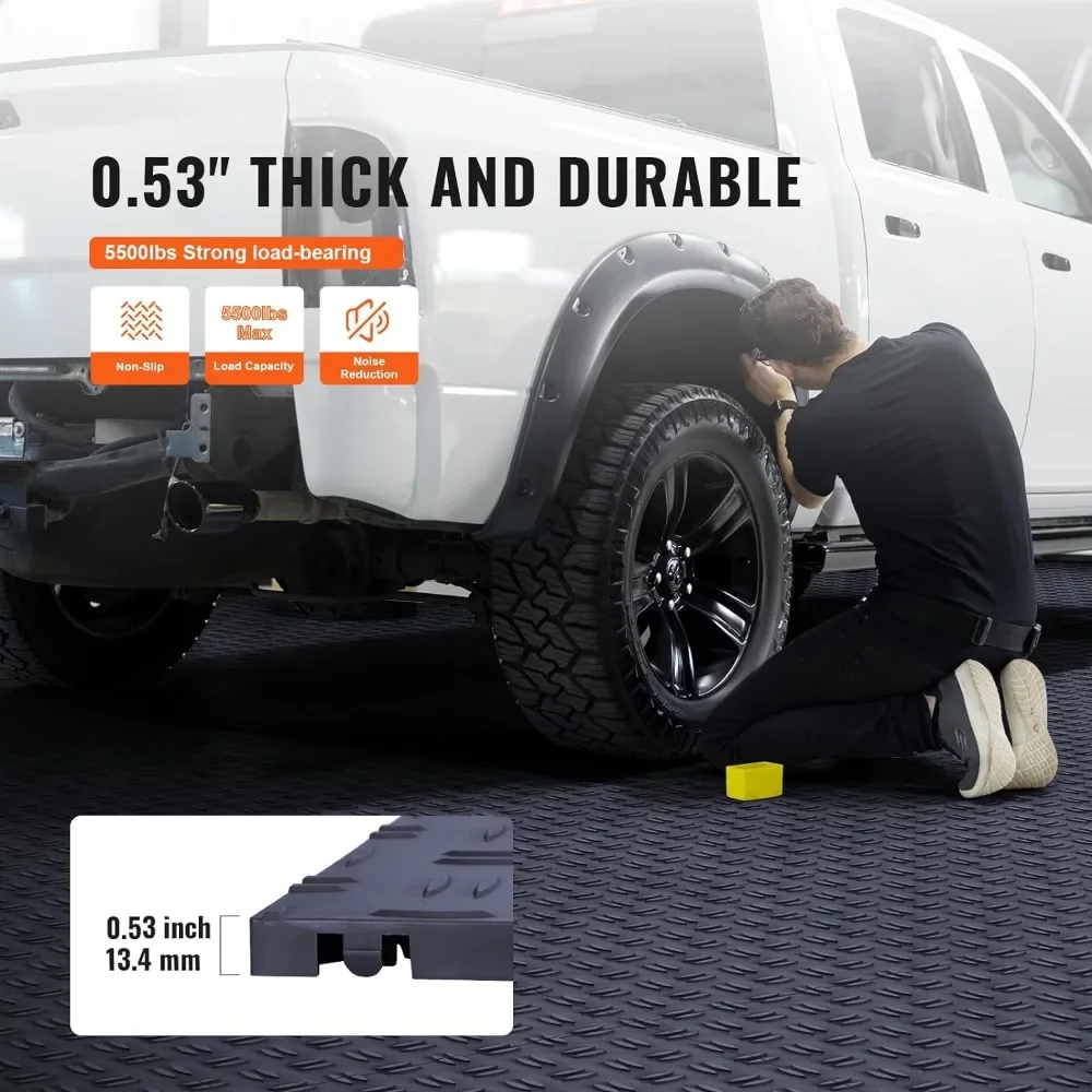 12 X 12 X 0.53 Inch 50 Pack Garage Floor Covering Tiles Outdoor Garden Floor Deck Outdoor Exterior Terrace Decking Tile Home
