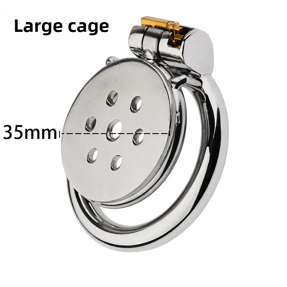 Male Super Mini Chastity Cage Device Stainless Steel Penis Cage Cock Ring Lock Sex Toys For Men BDSM Sissy