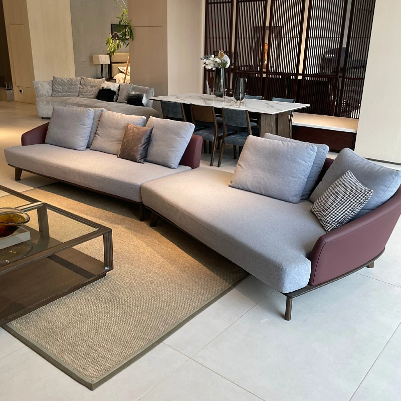 

Modern Mid-century Living Room Sofas Bedroom Shaped Corner Sofa Small Apartment Italian Type Wohnzimmer Sofas Home Furniture