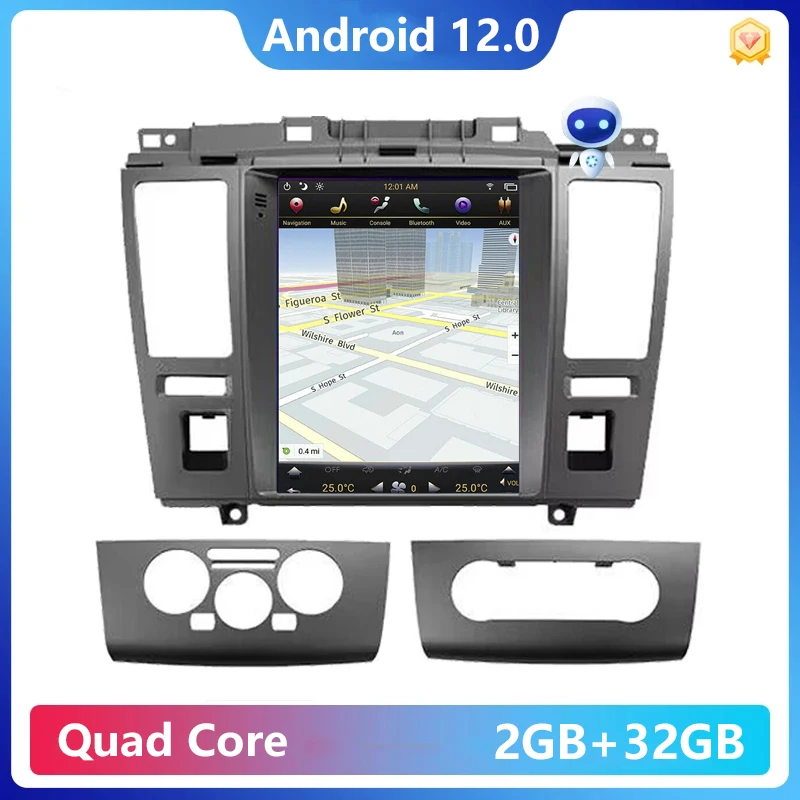 4G+64G Carplay Android 12 Vertical Screen 9.7" For Nissan Tiida Versa 2004 2013 Car Radio GPS