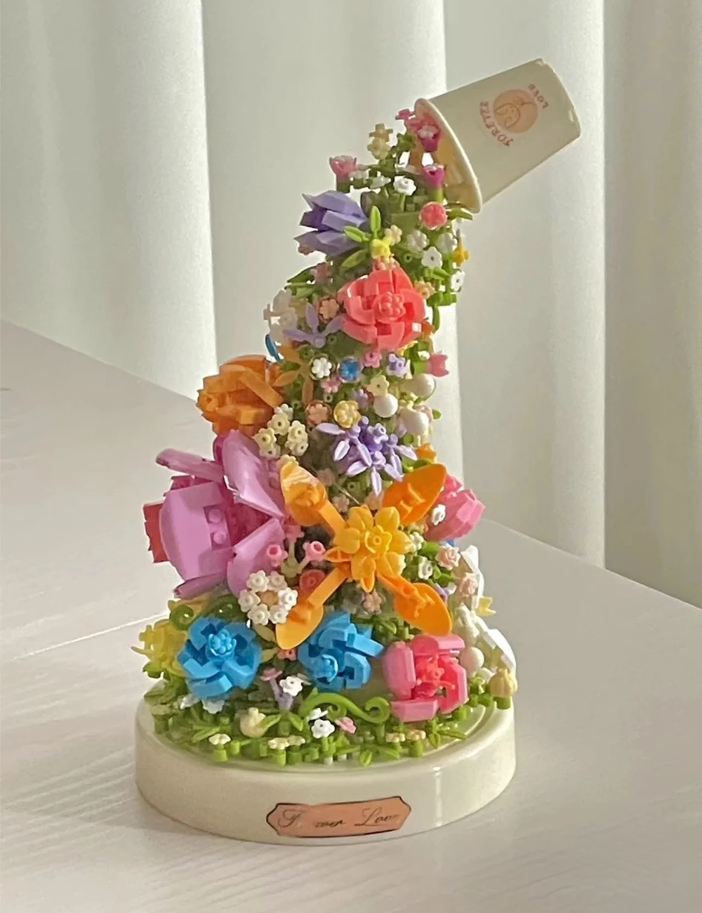 

Цветочный букет, строительные блоки, микроборд, растения, сады, романтические кирпичи, DIY Модель, детские наборы, игрушки для девочек