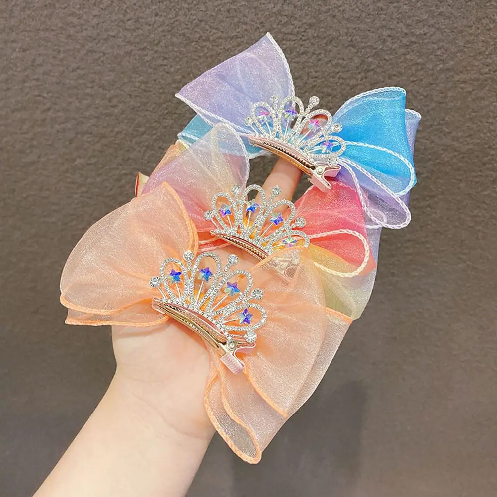 

Ribbon Hairpins Colorful Chiffon Women Temperament Korean Style Hair Wear Children Hair Accessories Cloth Crown Bow Hair Clip
