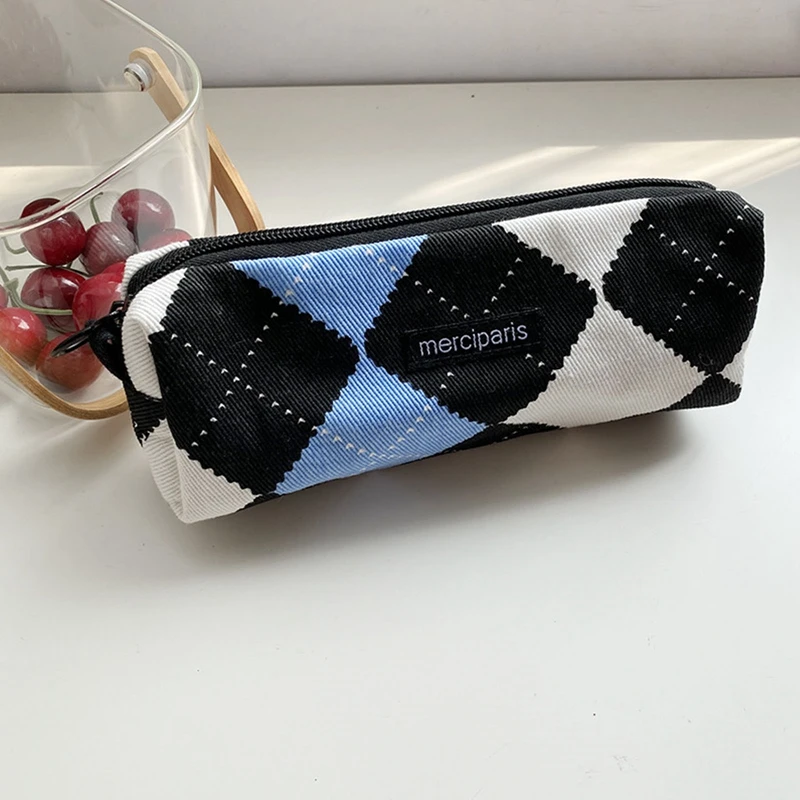 Sac Fourre-tout Vintage En Paille épaisse Et Toile à Carreaux - Poignées En Bois, Double Zip, Fabrication Française