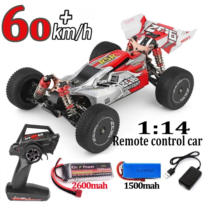 Voiture RC 4x4 2.4GHz - 80km/h, Batterie 7.4V, 2 Batteries