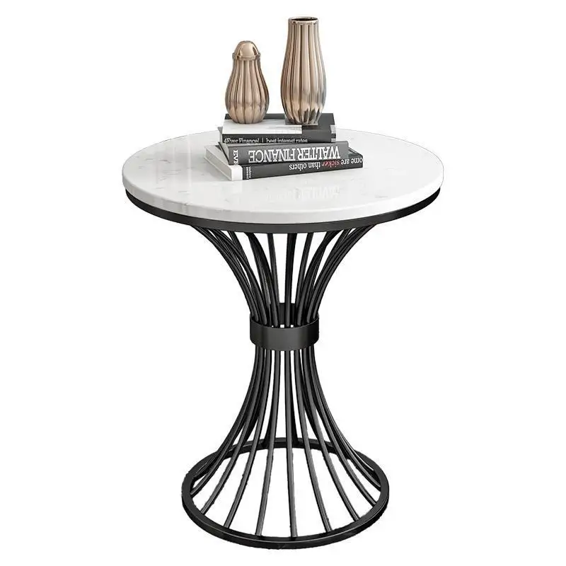 Black Modern Marble round side table living room sofa corner tables Business reception coffee table negotiating Luxury furniture
