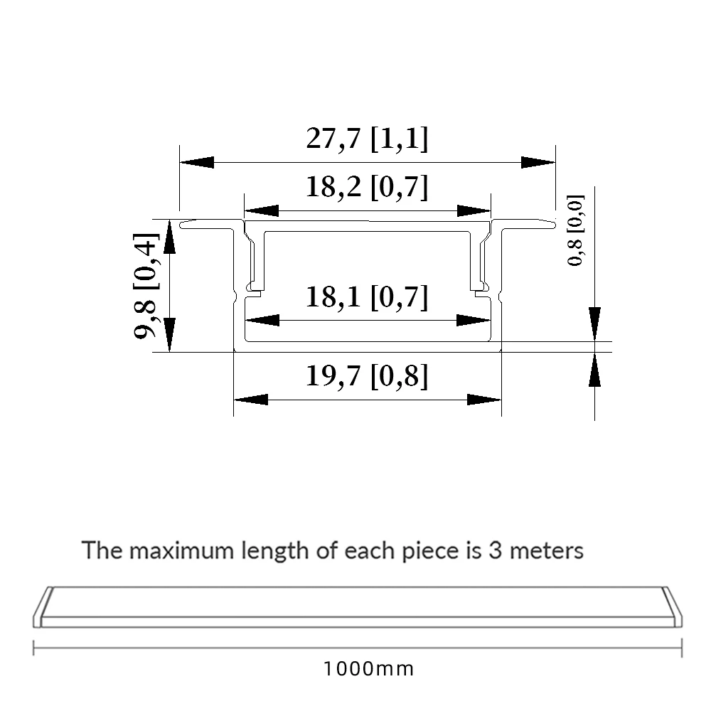 20 10mm 1m Aluminum Profile LED Strip Light with Aluminium LED Strip 20-10mm-1m-aluminum-profile-led-strip-light-with-aluminium-led-strip