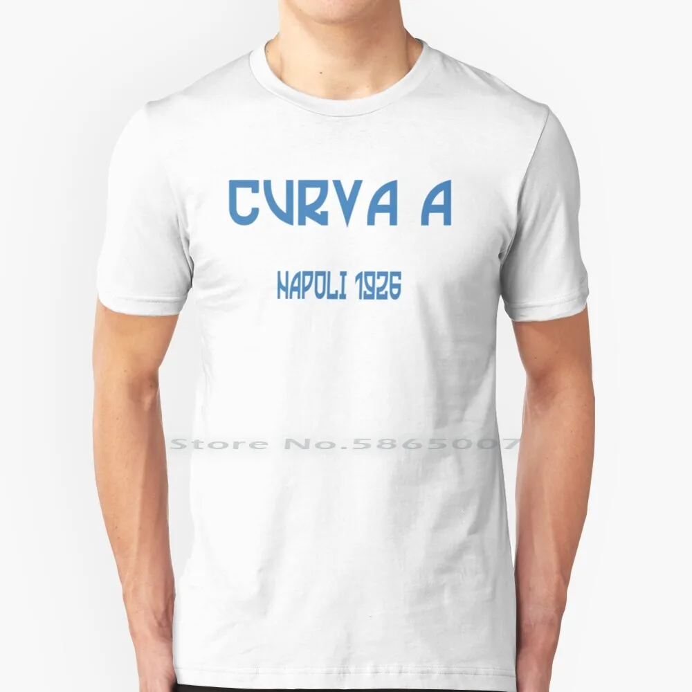 Napoli Curva A Ultras T Shirt 100% Cotone Ultras Napoli Curva A Calcio Tifosi Hooligan Football Soccer Fan Big Size 6Xl Tee