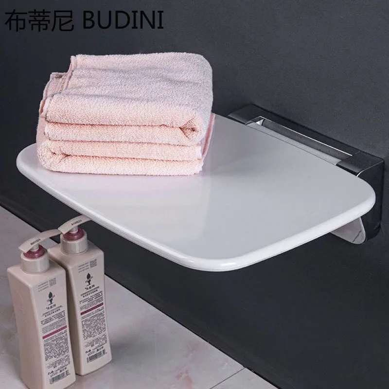 Bath Wall Chair Stool for Shower Bathroom Folding Seat Wall Stool Bath Elderly Toilet Shoe Changing
