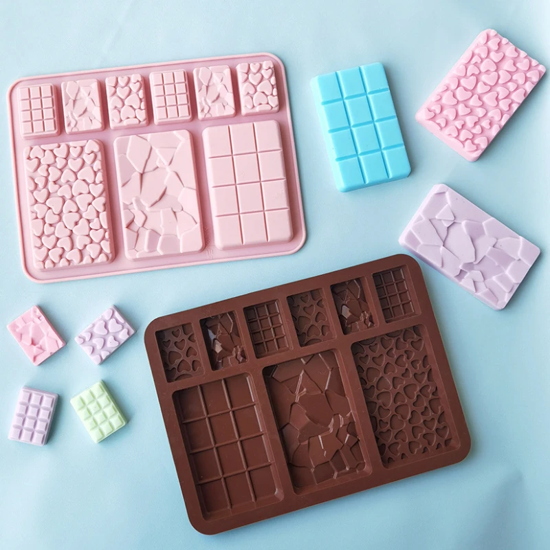 Candy Bar Molds, Chocolate Bar Molds, Silicone Square Mold Suitable for  Waffle Home Biscuits Cakes Jellies 